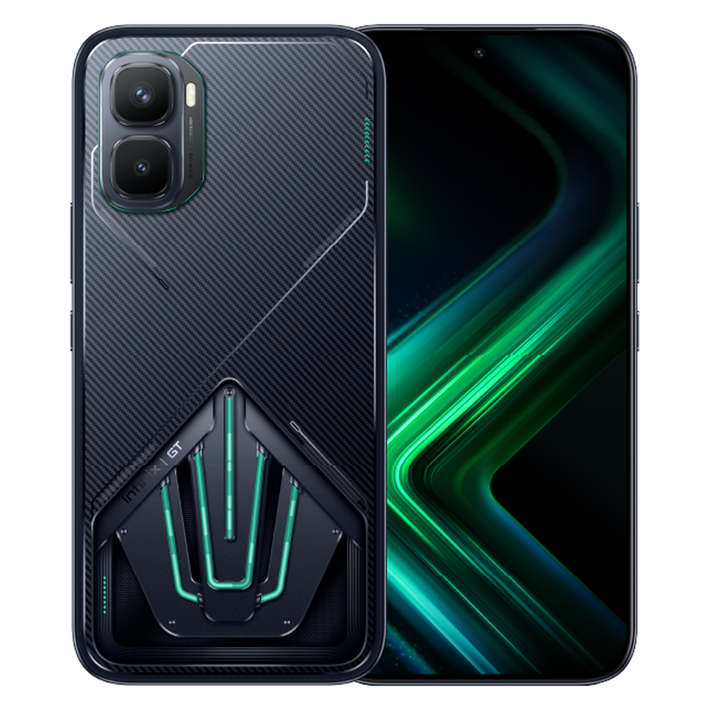 Infinix GT 50 Pro Black Abyss front and rear