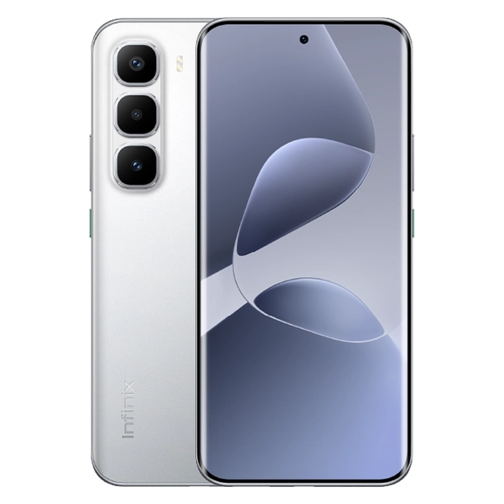 Infinix Hot 60 Pro Plus Titanium Silver front and rear
