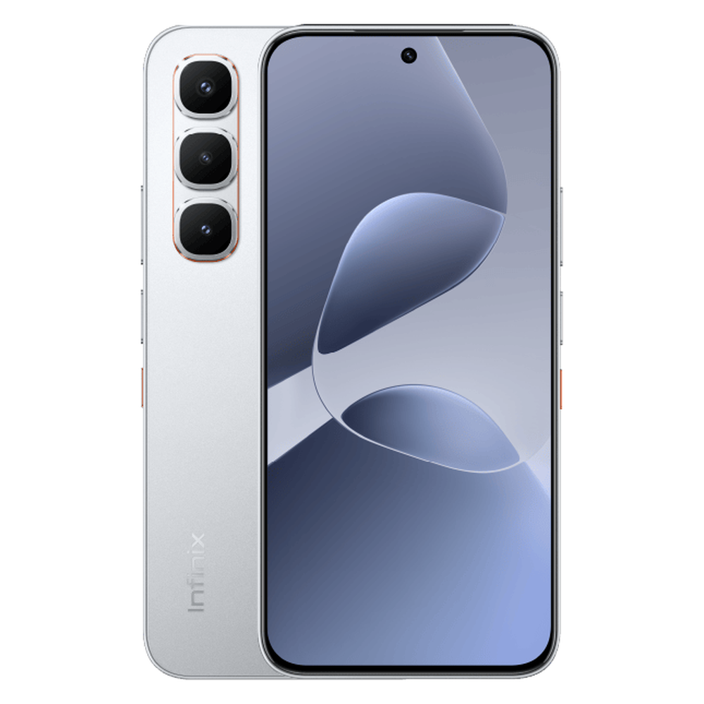 Infinix Hot 60 Pro Titanium Silver front and rear