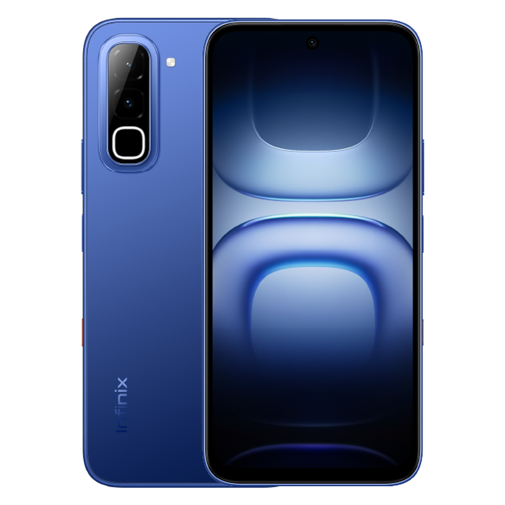 Infinix Hot 70 Dive Blue front and rear
