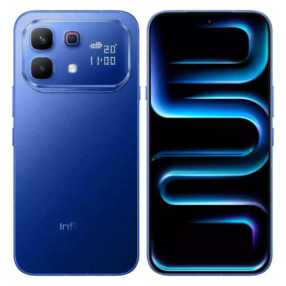 Infinix Note 60 Pro 5G Deep Ocean Blue front and rear