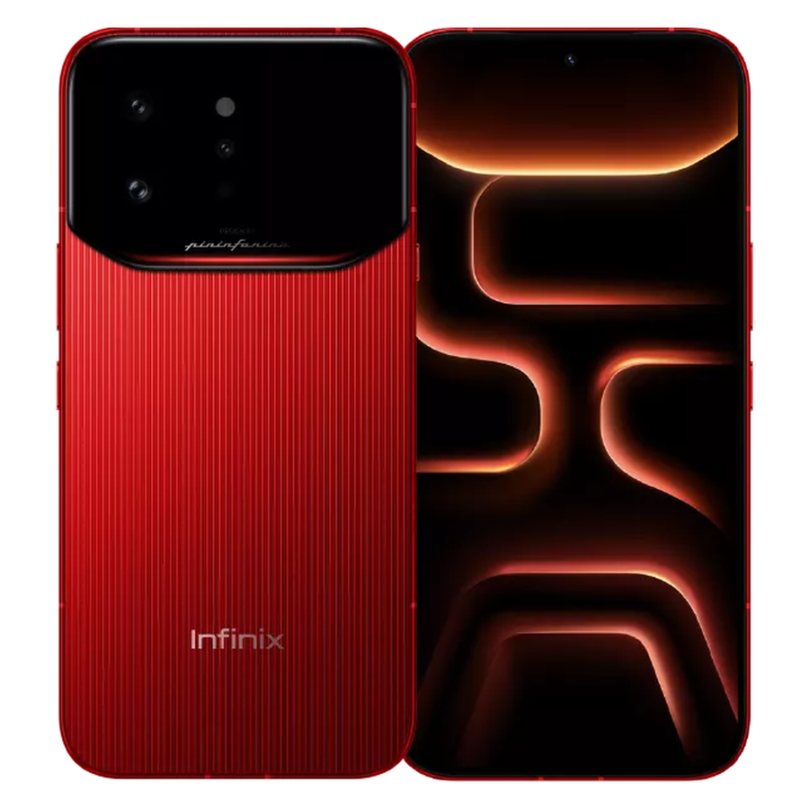 Infinix Note 60 Ultra 5G Monza Red front and rear
