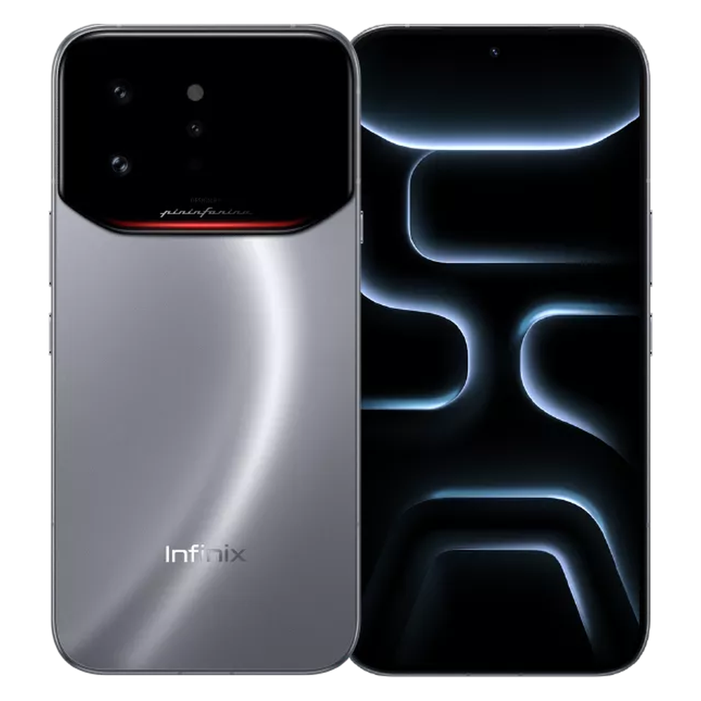 Infinix Note 60 Ultra 5G Roma Silver front and rear