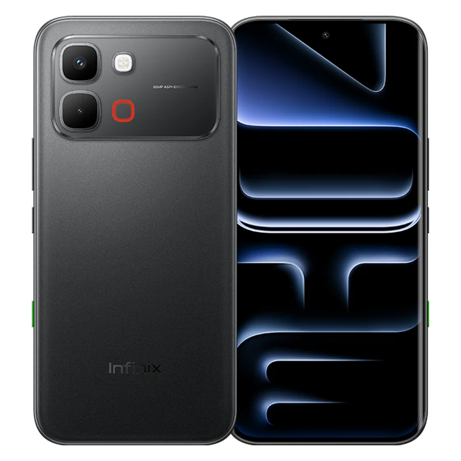 Infinix Note Edge 5G Shadow Black front and rear