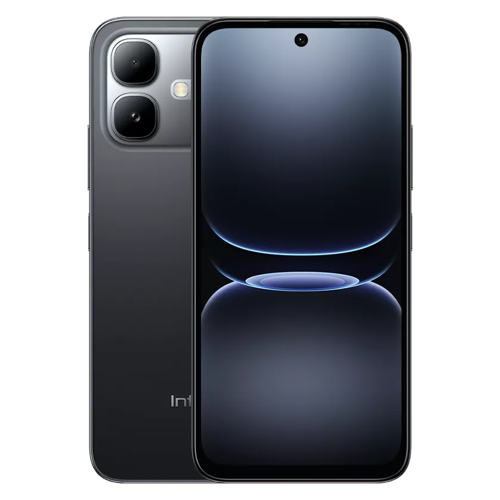 Infinix Smart 20 Shadow Black front and rear