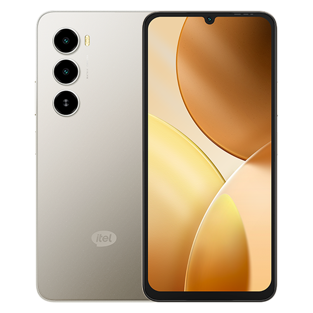 Itel A100 Star Titanium front and rear
