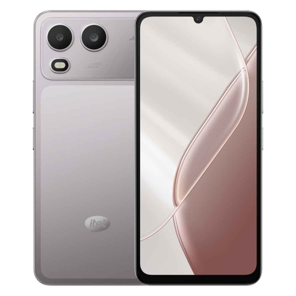 Itel A200 Plus Star Titanium front and rear