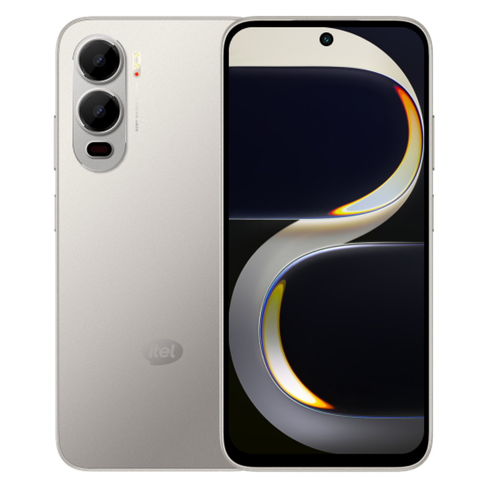 Itel CITY 200 Cloud White front and rear