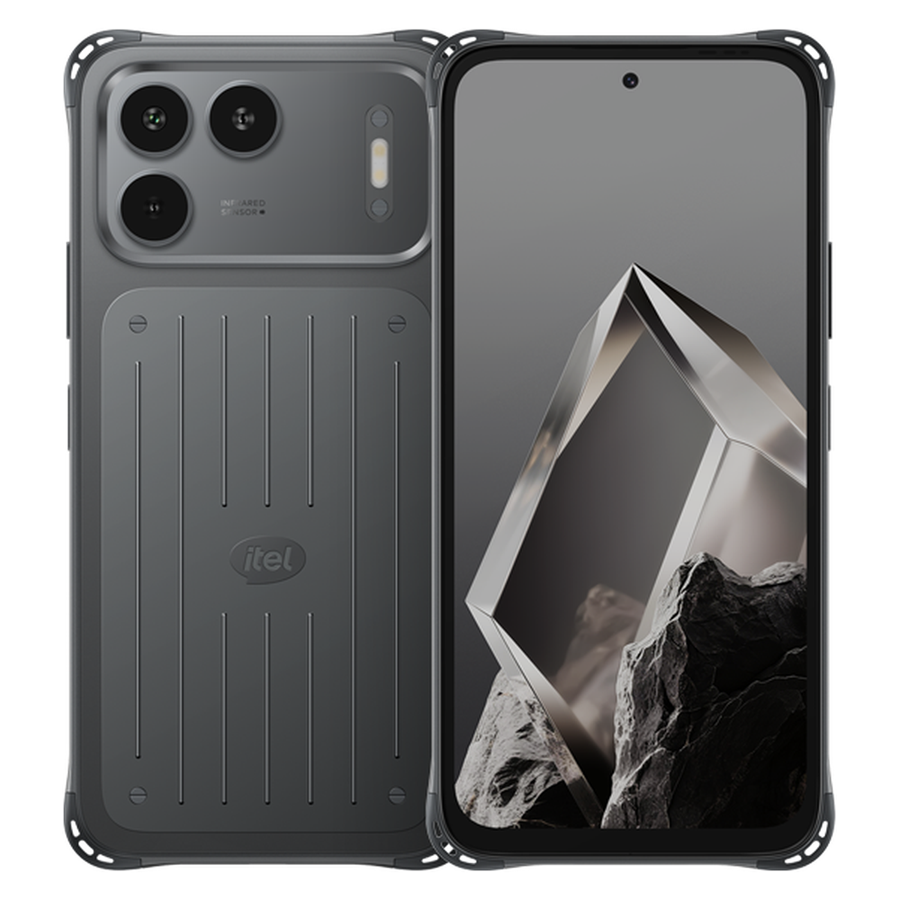 Itel Power 80 Rock Black front and rear