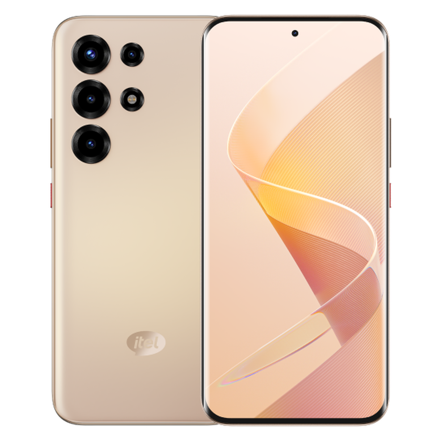 Itel S26 Ultra Blush Pink Gold front and rear