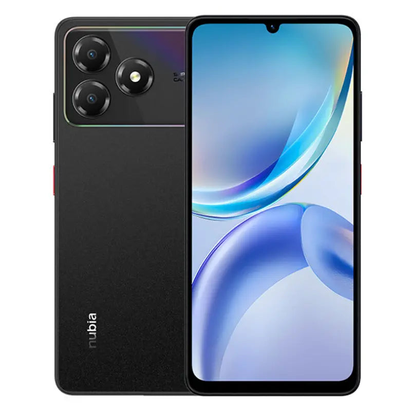Nubia A36 Nebula Black front and rear