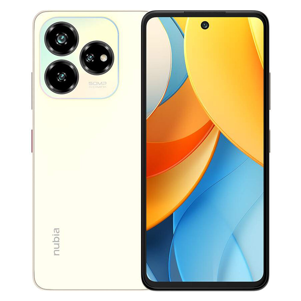nubia V60 Design Champagne Gold front and rear