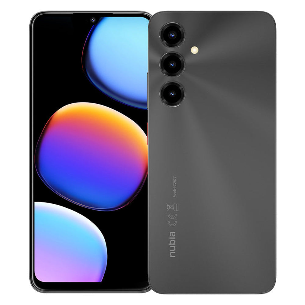 nubia v80 max space black front and rear