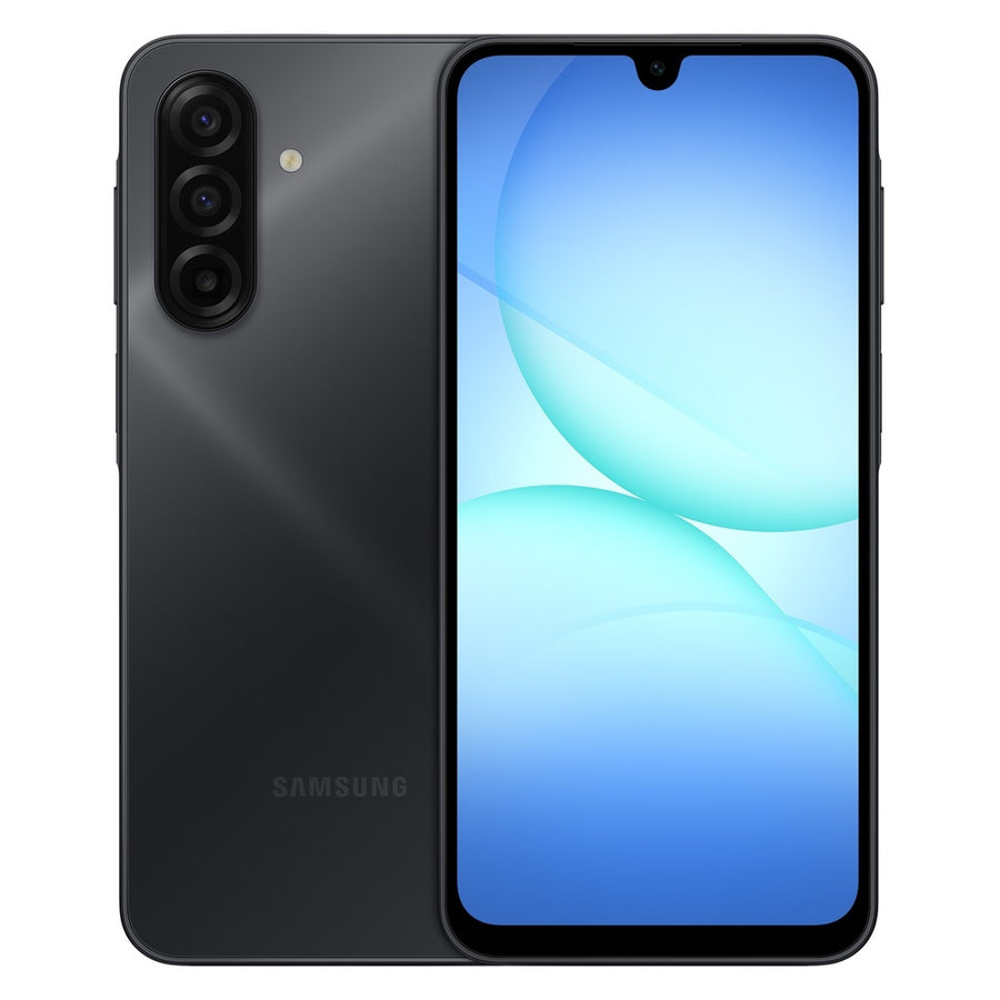 Samsung Galaxy A17 – Black front and back view