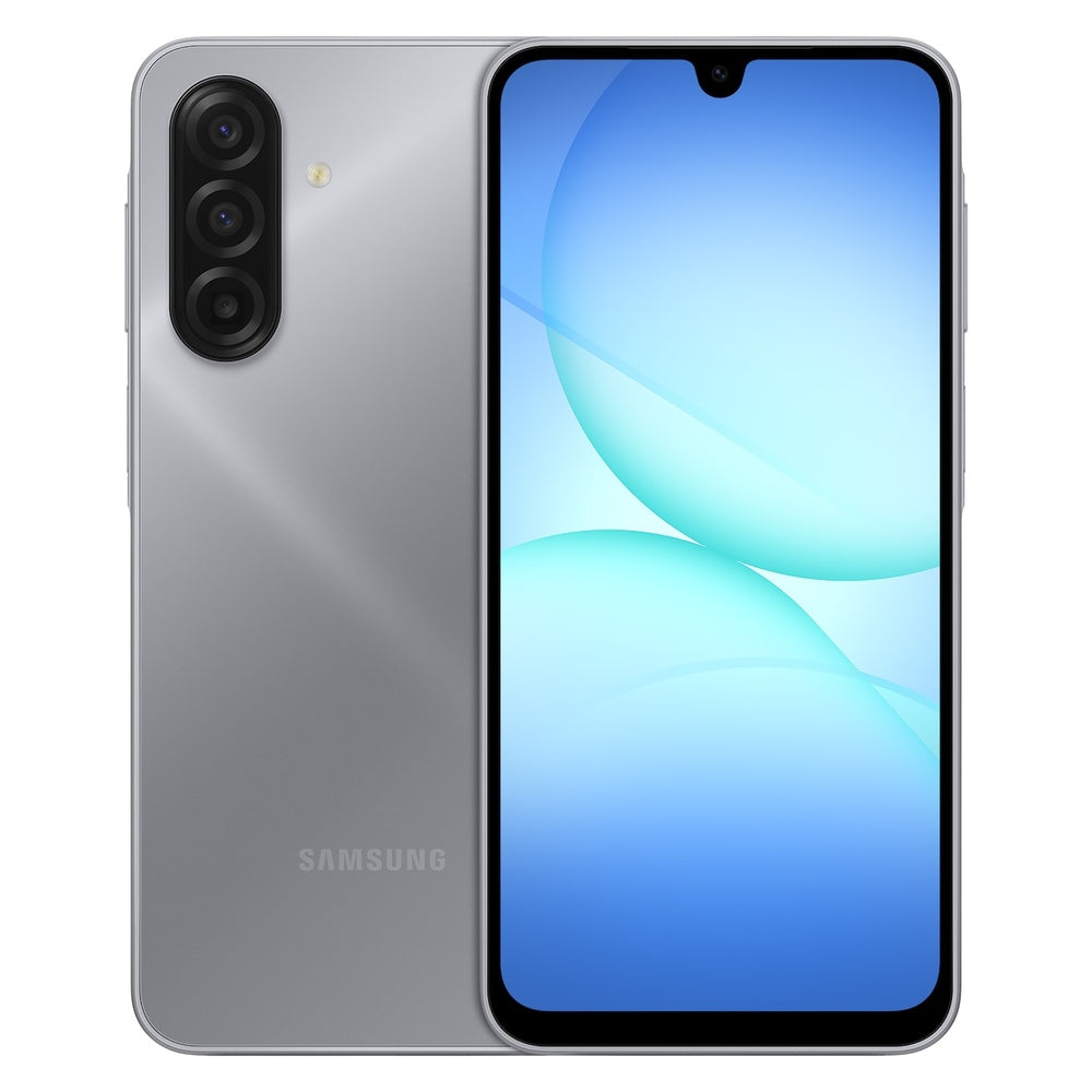 Samsung Galaxy A17 – Gray front and back view