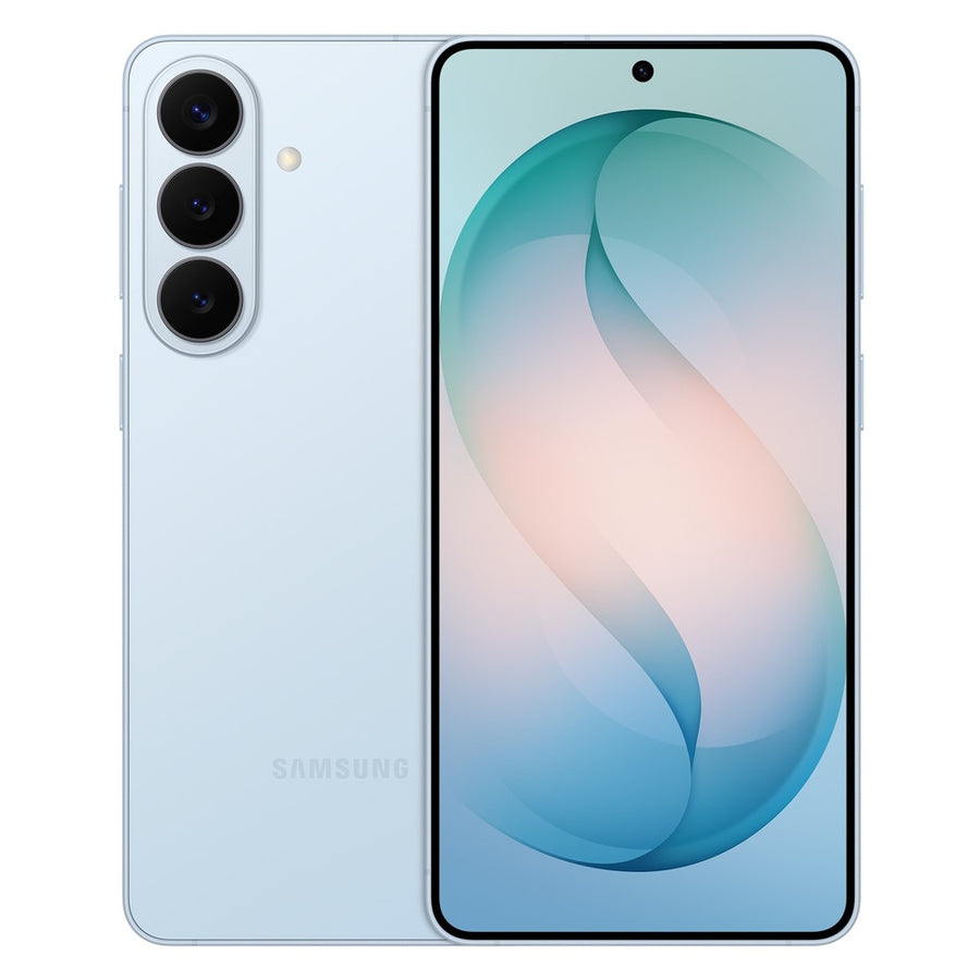 Samsung Galaxy S26+ – Sky Blue front and back view
