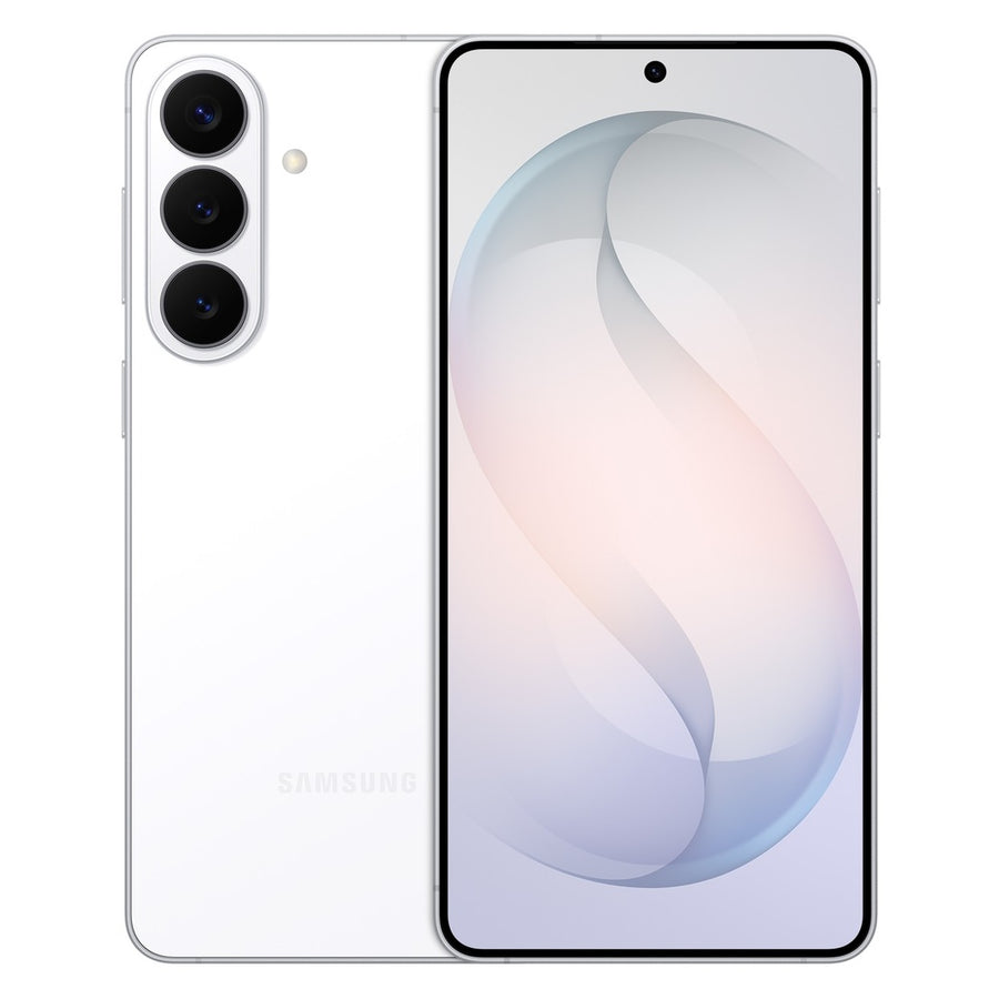 Samsung Galaxy S26+ – White front and back view