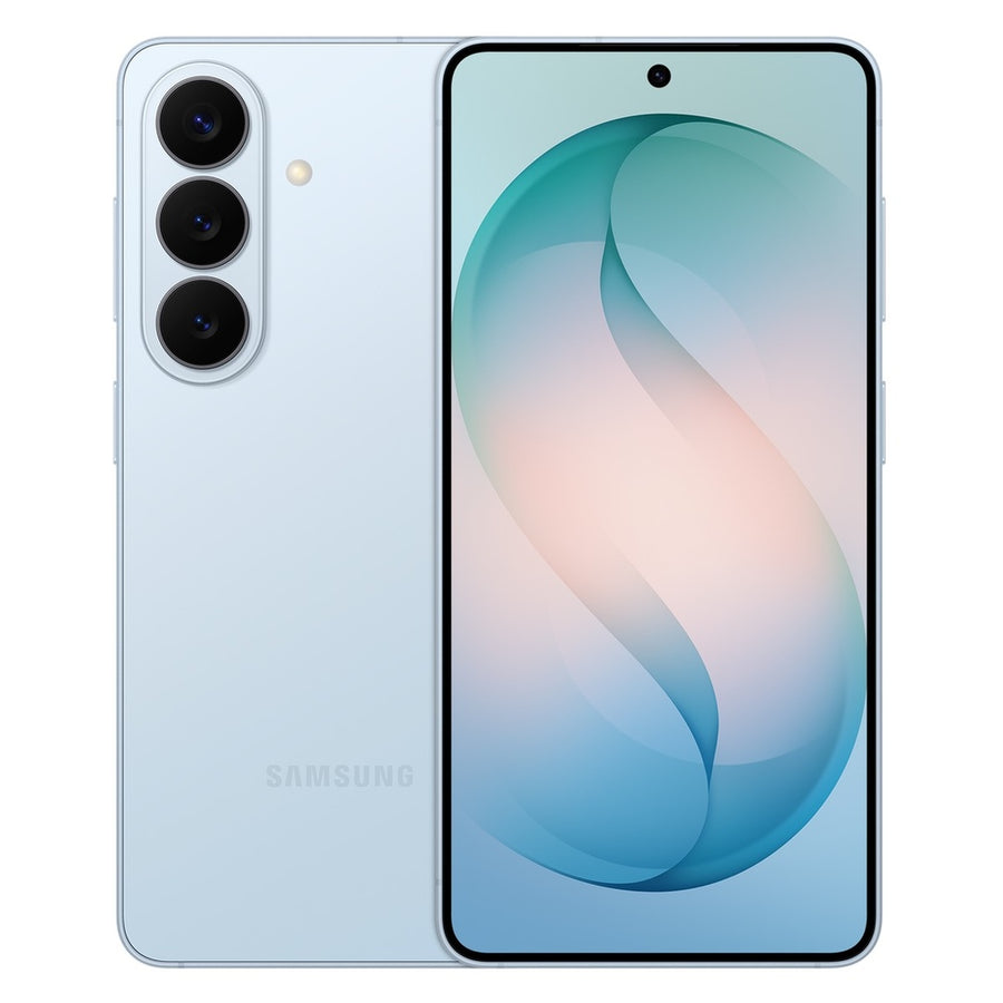 Samsung Galaxy S26 – Sky Blue front and back view