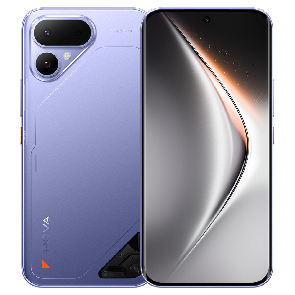 Tecno POVA Curve 2 5G Mystic Purple - official front and rear views