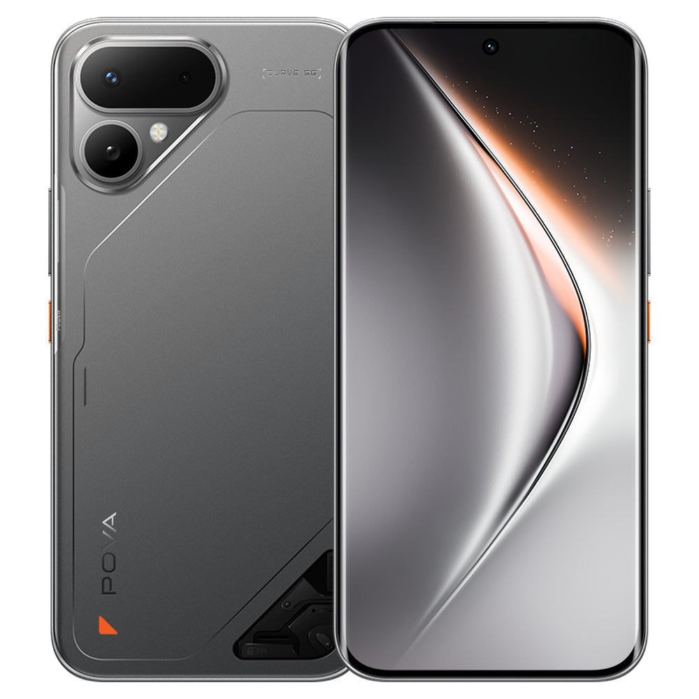Tecno POVA Curve 2 5G Storm Titanium - official front and rear views
