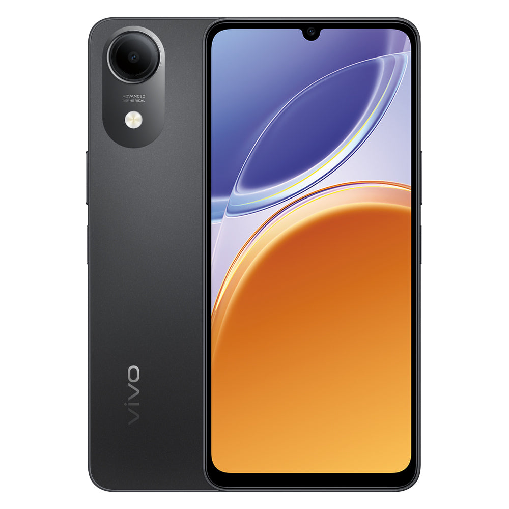 Vivo Y05e Black front and rear