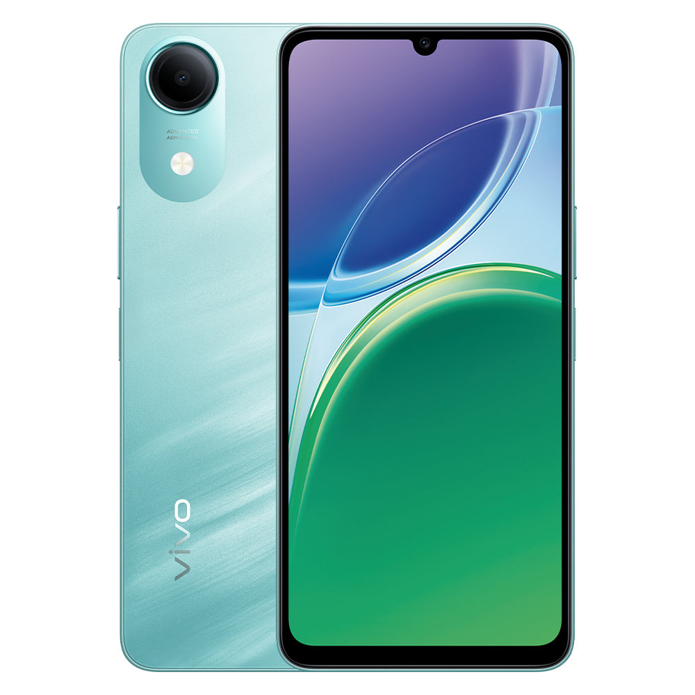 Vivo Y05e Teal front and rear
