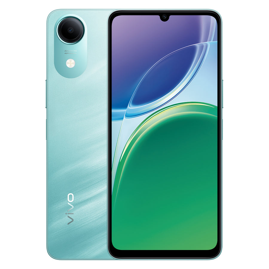 Vivo Y05e Teal front and rear