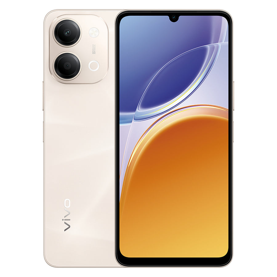 Vivo Y11d Sunrise Gold front and rear