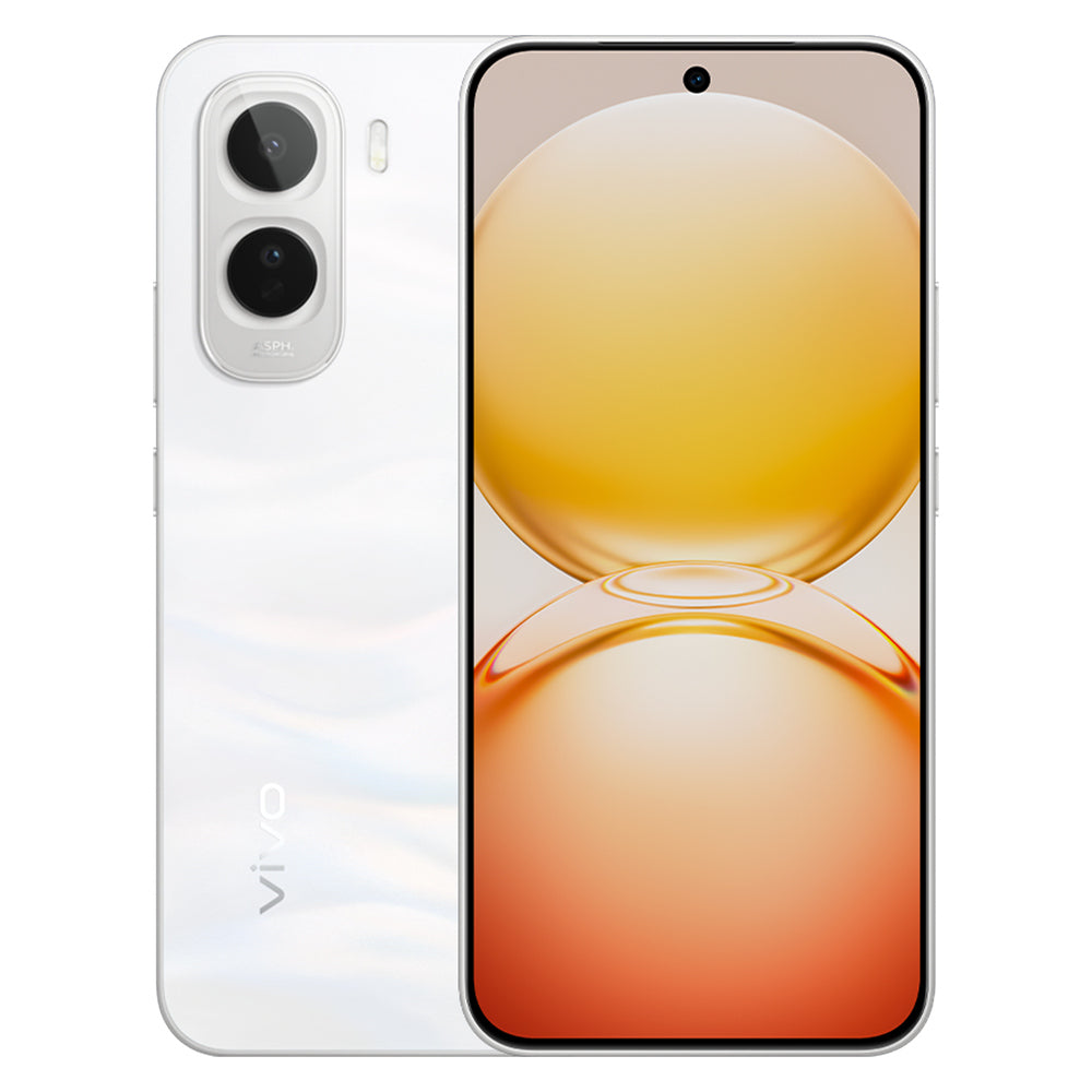 Vivo Y500 Pearl White front and rear