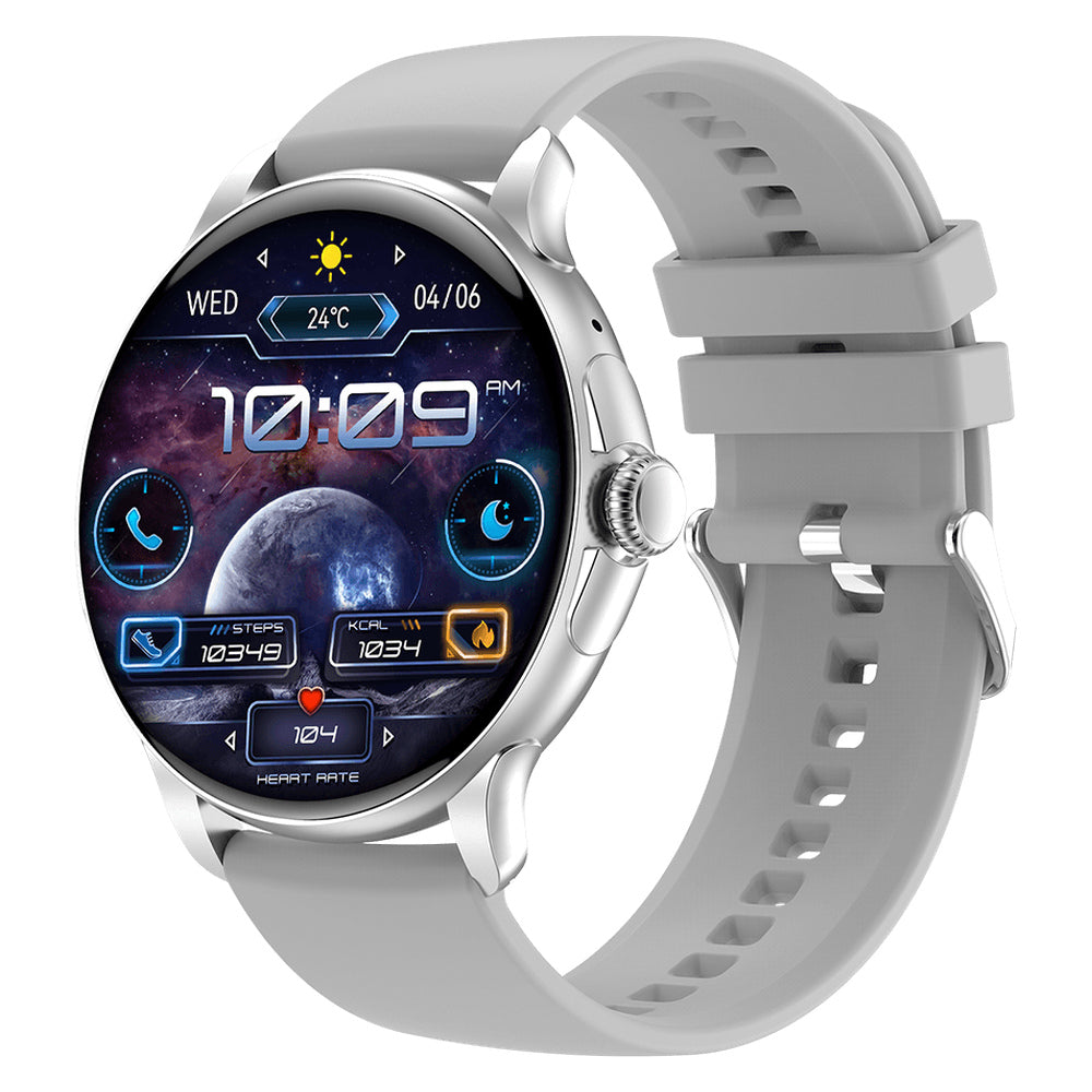 Voco V-Watch Go (W-01) Silver grey strap angle