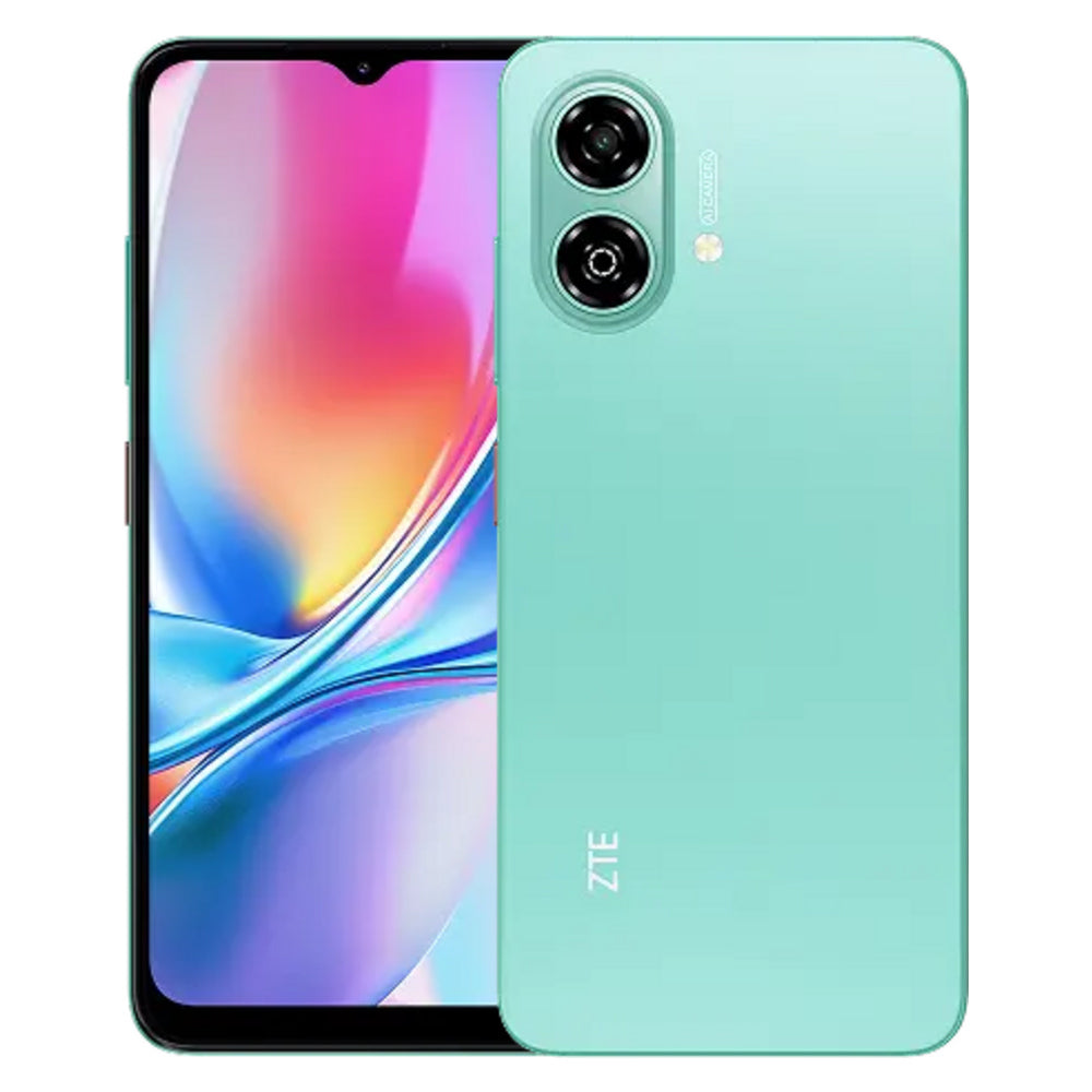 zte blade a35e green front and rear