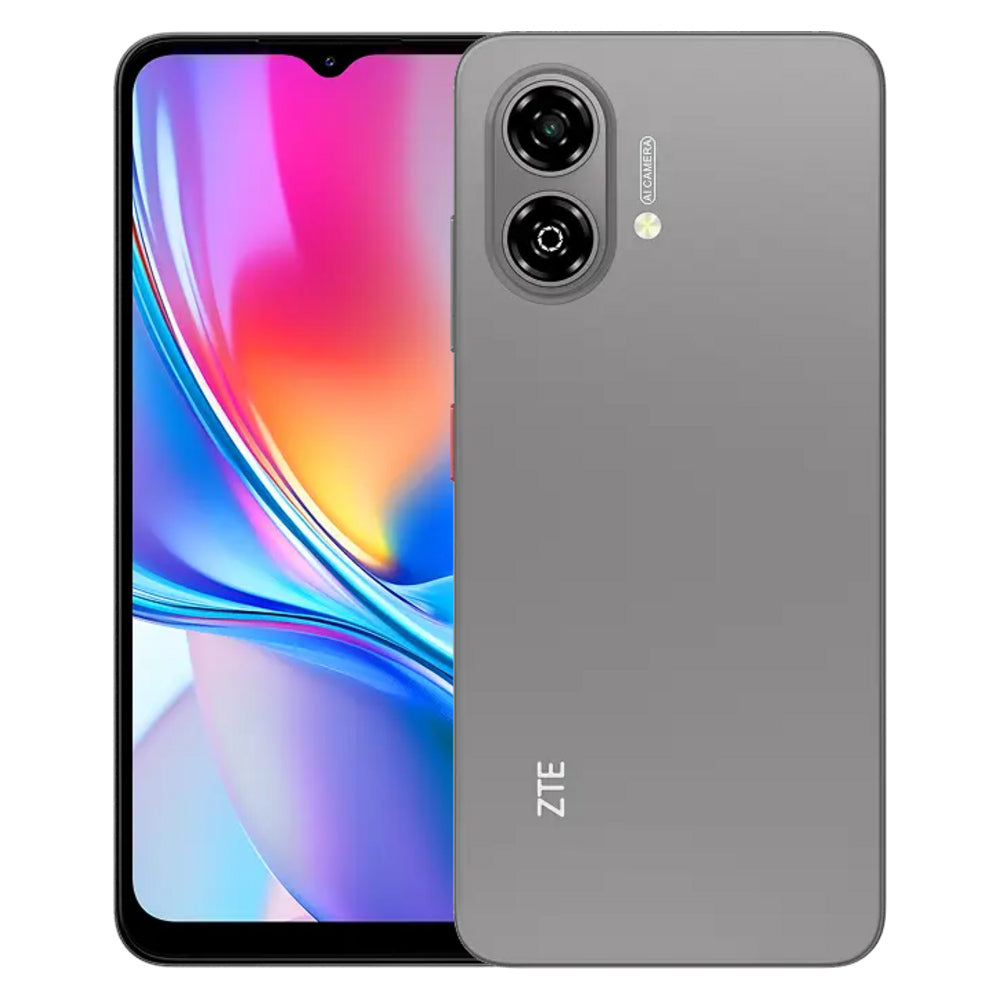 zte blade a35e grey front and rear